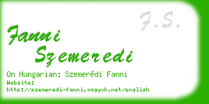 fanni szemeredi business card